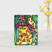 Chat jaune • Nick Abrams, vieillissent 8 - carte (Fleur jaune)