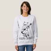 Chat Jouer des T-shirts de guitare (Devant entier)