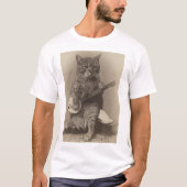 Chat Jouer les T-shirts Banjo, Drôle (Devant)