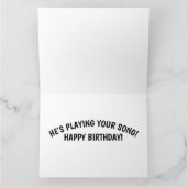 CHAT JOUER PIANO ANNIVERSAIRE CUTE CARTE DE SALUT (Intérieur)