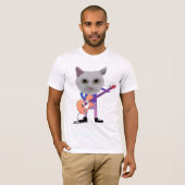 CHAT JOUER T-shirt GUITARE ÉLECTRIQUE (Devant entier)