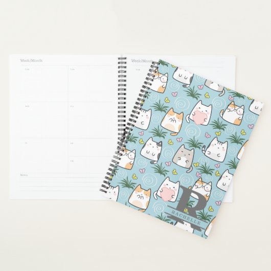 Chat Kawaii dans un Arrière - plan bleu ciel (Devant avec enveloppe)