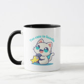 Chat Kawaii tasse colorée (Gauche)