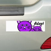Chat Kitten Chien Adopter le pare-chocs Sticker (En voiture)