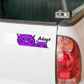 Chat Kitten Chien Adopter le pare-chocs Sticker (Sur camion)