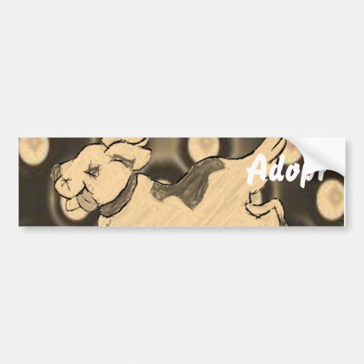 Chat Kitten Chien Adopter le pare-chocs Sticker (Devant)