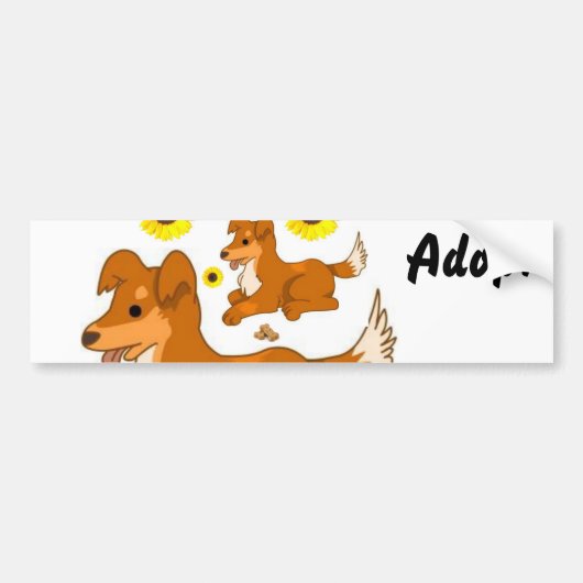 Chat Kitten Chien Adopter le pare-chocs Sticker (Devant)