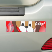 Chat Kitten Chien Adopter le pare-chocs Sticker (En voiture)