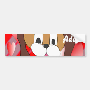 Chat Kitten Chien Adopter le pare-chocs Sticker