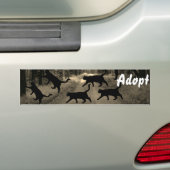 Chat Kitten Chien Adopter le pare-chocs Sticker (En voiture)