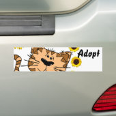 Chat Kitten Chien Adopter le pare-chocs Sticker (En voiture)