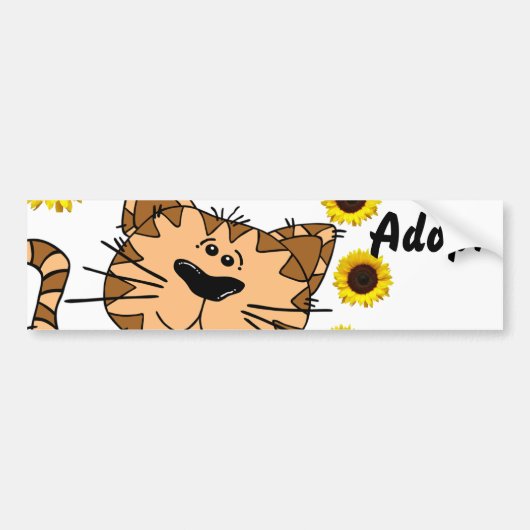 Chat Kitten Chien Adopter le pare-chocs Sticker (Devant)