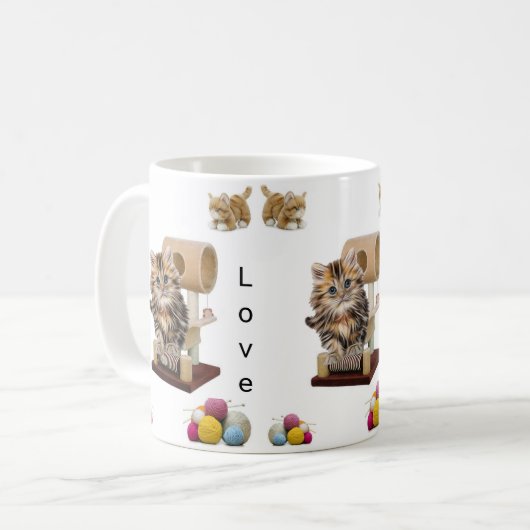 Chat Kitten Condo Chat Adoption Mug (Devant gauche)