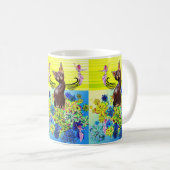 Chat Kitten Mug Florale (Devant droit)
