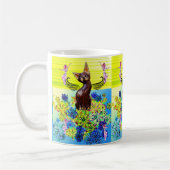 Chat Kitten Mug Florale (Gauche)