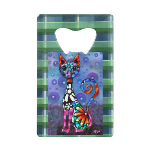 Chat Kitty Abstrait Funky aux Grands Yeux Fantaisi