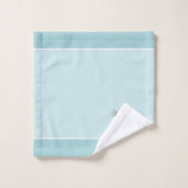 Chat Kitty & Monogram sur serviettes de bain bleu (Gant de toilette)