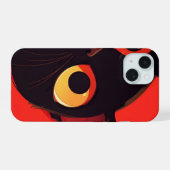 Chat Kitty noir | Funny Chat Face Coque-Mate iPhon (Verso Horizontal)