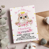 Chat Kitty Rose Invitation Anniversaire