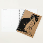 Chat Kitty sur papier brun Beaux-Arts (Devant avec enveloppe)