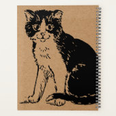 Chat Kitty sur papier brun Beaux-Arts (Dos)
