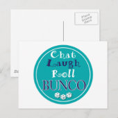 chat, lacht, rol - bunco briefkaart (Voorkant / Achterkant)