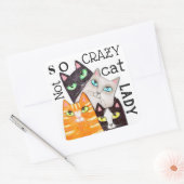 Chat Lady Funny Mignonne Art Typographie Sticker (Enveloppe)