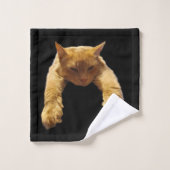 Chat Lazy Gingembre, Serviette De Bain (Gant de toilette)