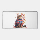 Chat Leaf Automne Bonjour Automne Funny Chat Kitte (Recto)