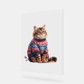 Chat Leaf Automne Bonjour Automne Funny Chat Kitte (Angle)