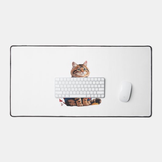 Chat Leaf Automne Bonjour Automne Funny Chat Kitte (Clavier et souris)