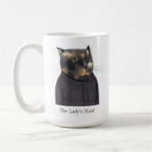 CHAT MALADE DE LA FEMME Tall White Mug + Texte (Gauche)