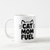 Chat Maman Carburant Mug de café - Drôle Chat Pare (Gauche)
