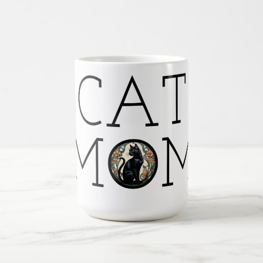 Chat Maman Chat noir Café Mug (Centre)