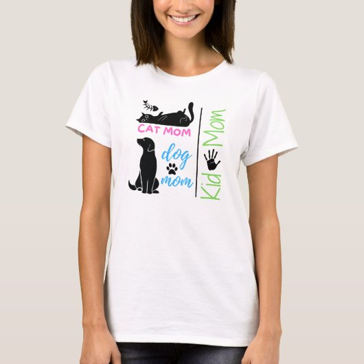 Chat Maman Chien Maman Enfant Maman - T-shirt Femm (Devant)