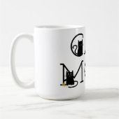 Chat Maman Cute Chats Noirs Café Mug (Gauche)