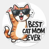 chat maman jamais autocollant (Devant)