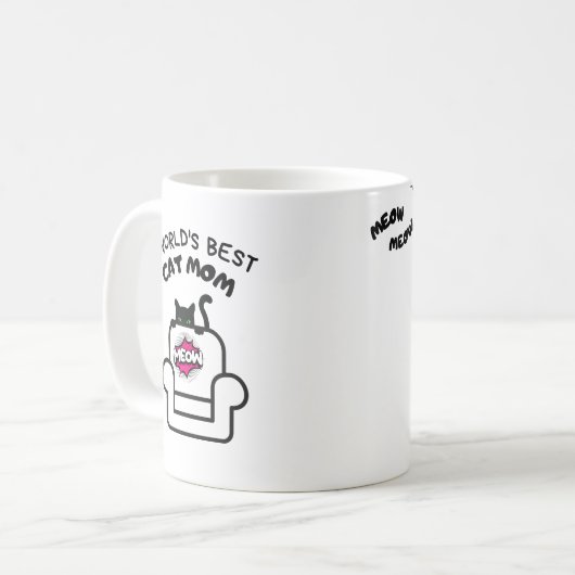 chat maman meow mug (Devant gauche)
