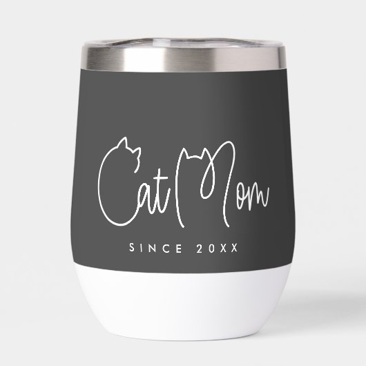 Chat Maman Moderne Chic Joueuse et amusante Typogr (Arrière)