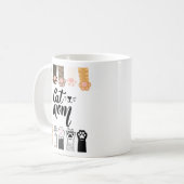 Chat Maman Mug - Cute Chat Paw Design - Cadeau pou (Devant gauche)