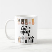 Chat Maman Mug - Cute Chat Paw Design - Cadeau pou (Gauche)