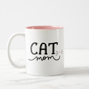 Chat Maman Mug de café à deux tons