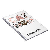Chat Maman Rose Floral & Leopard Carnet Paw (Côté Droit)
