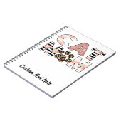 Chat Maman Rose Floral & Leopard Carnet Paw (Côté gauche)
