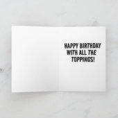 CHAT MANGER PIZZA CARTES D'ANNIVERSAIRE (Intérieur)