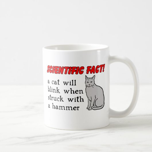 Chat Marteau Mug Drôle Humour (Droite)