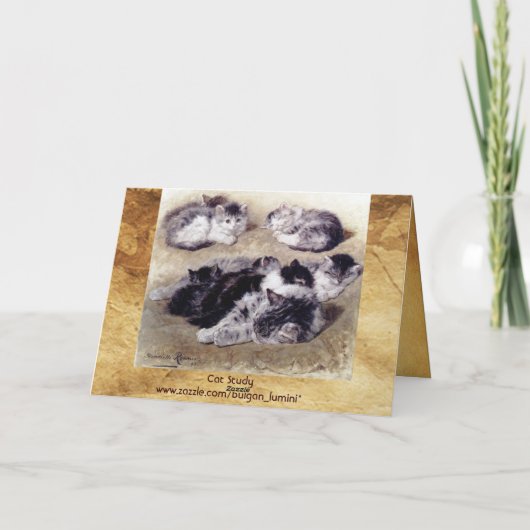 CHAT MÈRE AVEC CUISINE Monogramme de parchemin (Dos)