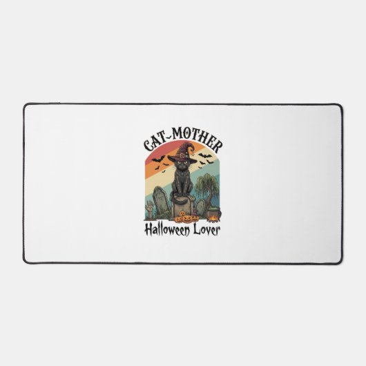 Chat Mère Halloween Amant Chapeau de Sorcière Noir (Recto)