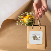 Chat Mère mignonne et chatons Autocollant Carré pe