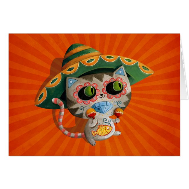 Chat mexicain avec le sombrero (Devant horizontal)